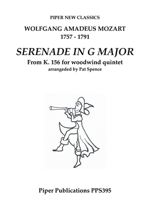 MOZART: SERENADE IN G MAJOR K. 156 for woodwind quintet
