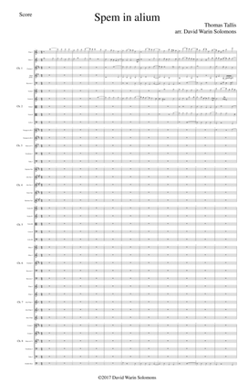 Spem in Alium (40 part motet) arranged for orchestra