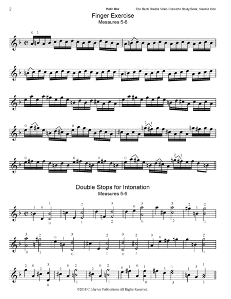 The Bach Double Violin Concerto Study Book, Volume One Violin Solo scores gallery preview page 3