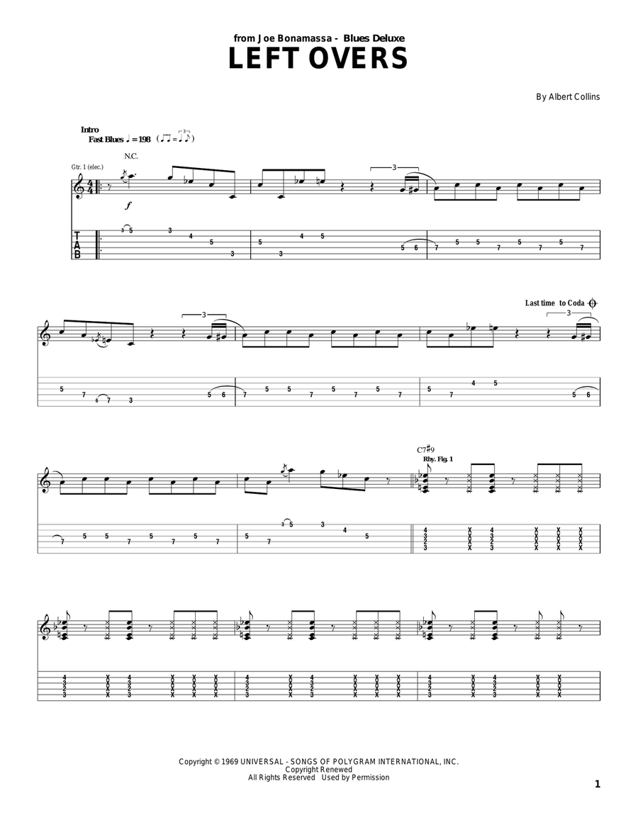 Left Overs Left Overs Acoustic Guitar scores gallery preview page 1