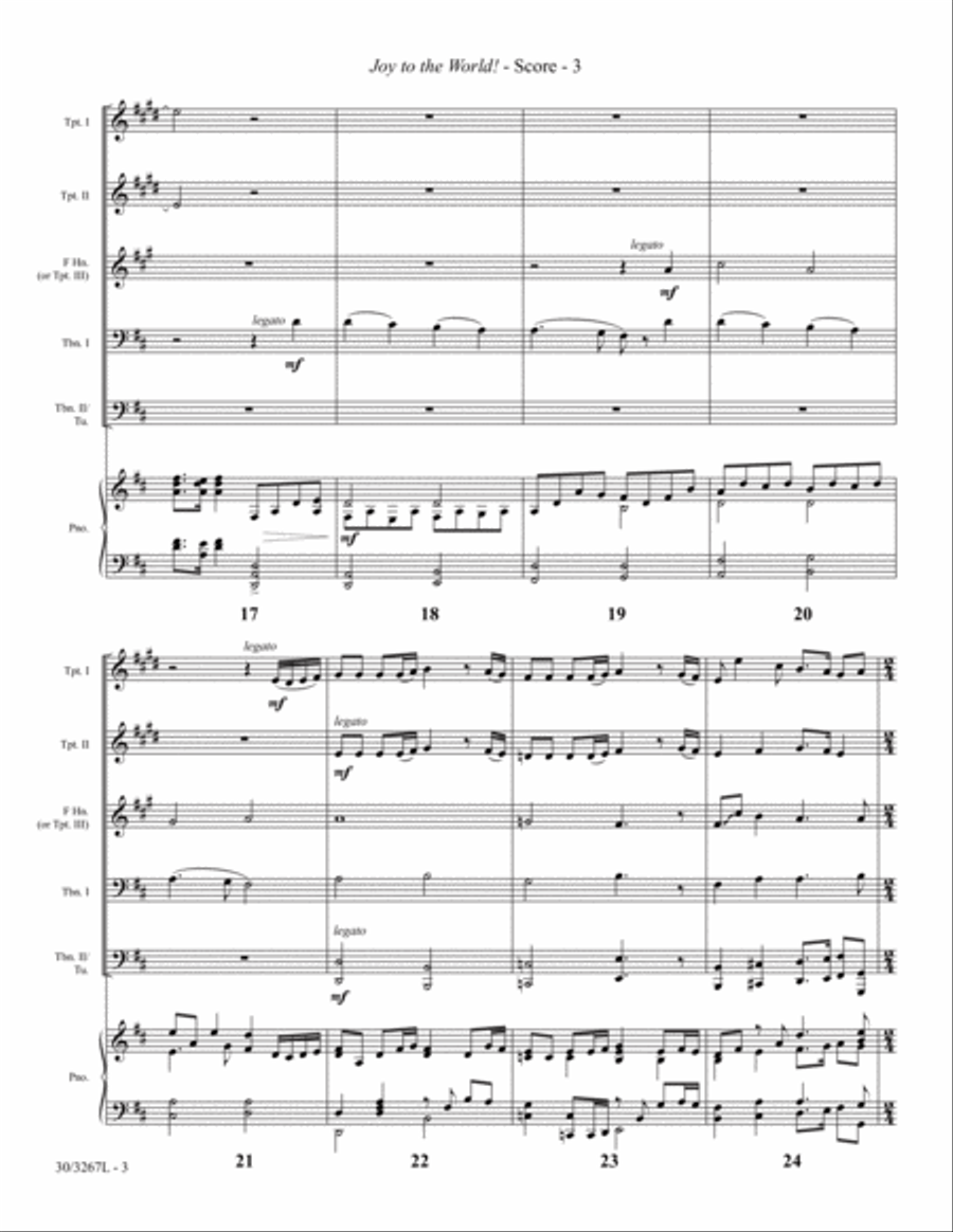 Joy to the World! Brass Ensemble scores gallery preview page 5