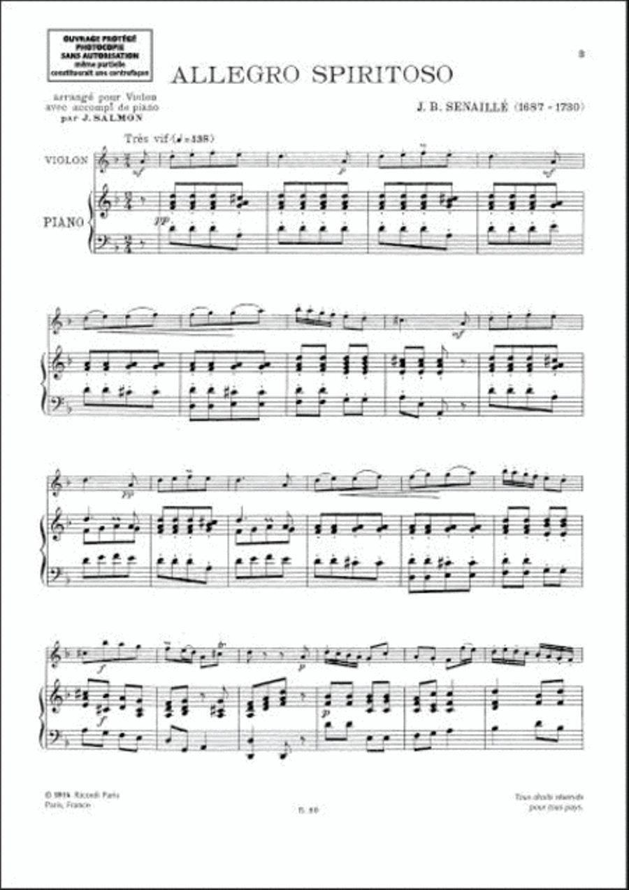 Allegro Spiritoso Allegro Spiritoso Violin Solo scores gallery preview page 2