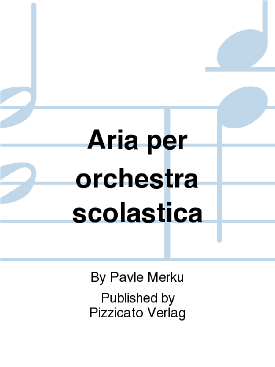 Aria per orchestra scolastica Voice Solo scores gallery preview page 1