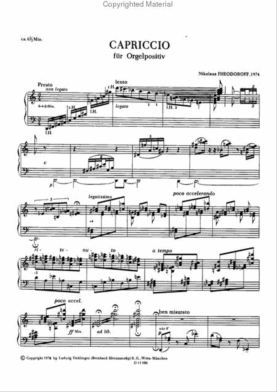 Capriccio Capriccio Piano scores gallery preview page 2