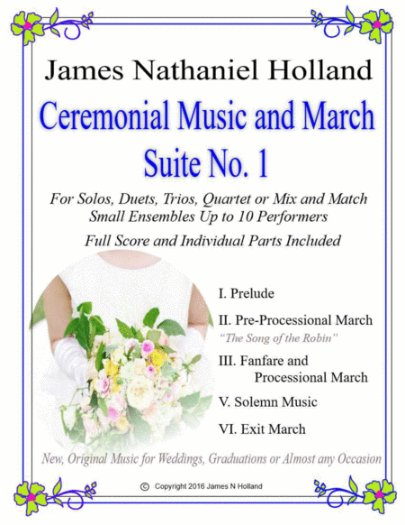 Ceremonial Suite No 1 New, Original Music for Weddings, Graduations. Small Ensembles, (String Quarte image number null