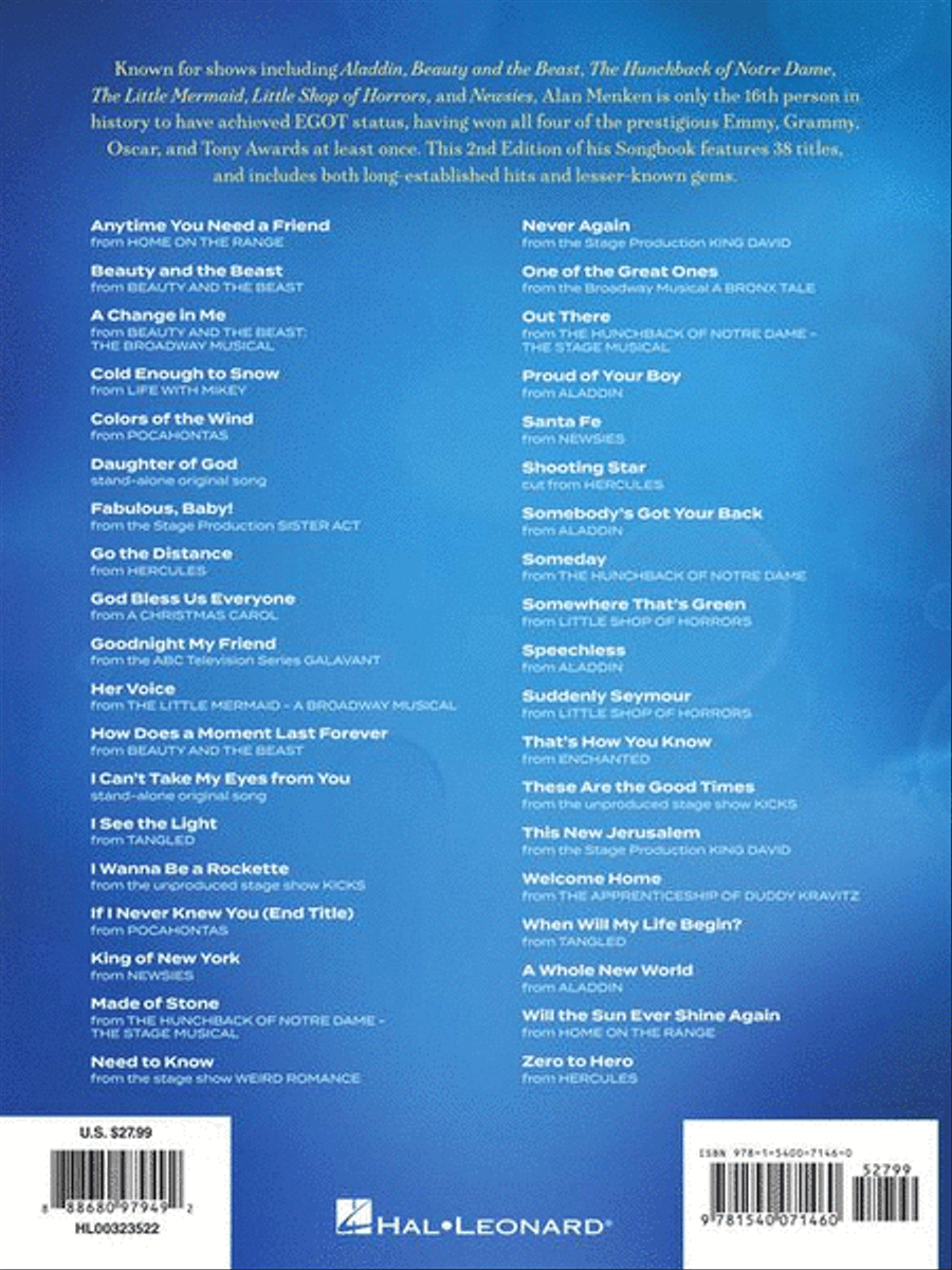 Alan Menken Songbook – 2nd Edition Piano, Vocal, Guitar scores gallery preview page 11