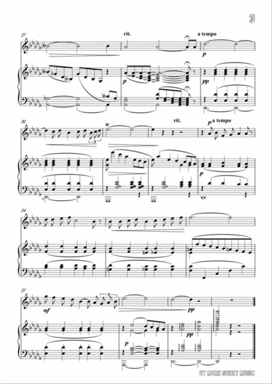Chausson-Le colibri, for Flute and Piano Flute Solo scores gallery preview page 5