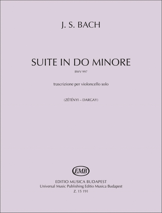 Book cover for Suite In Do Minore BWV 997