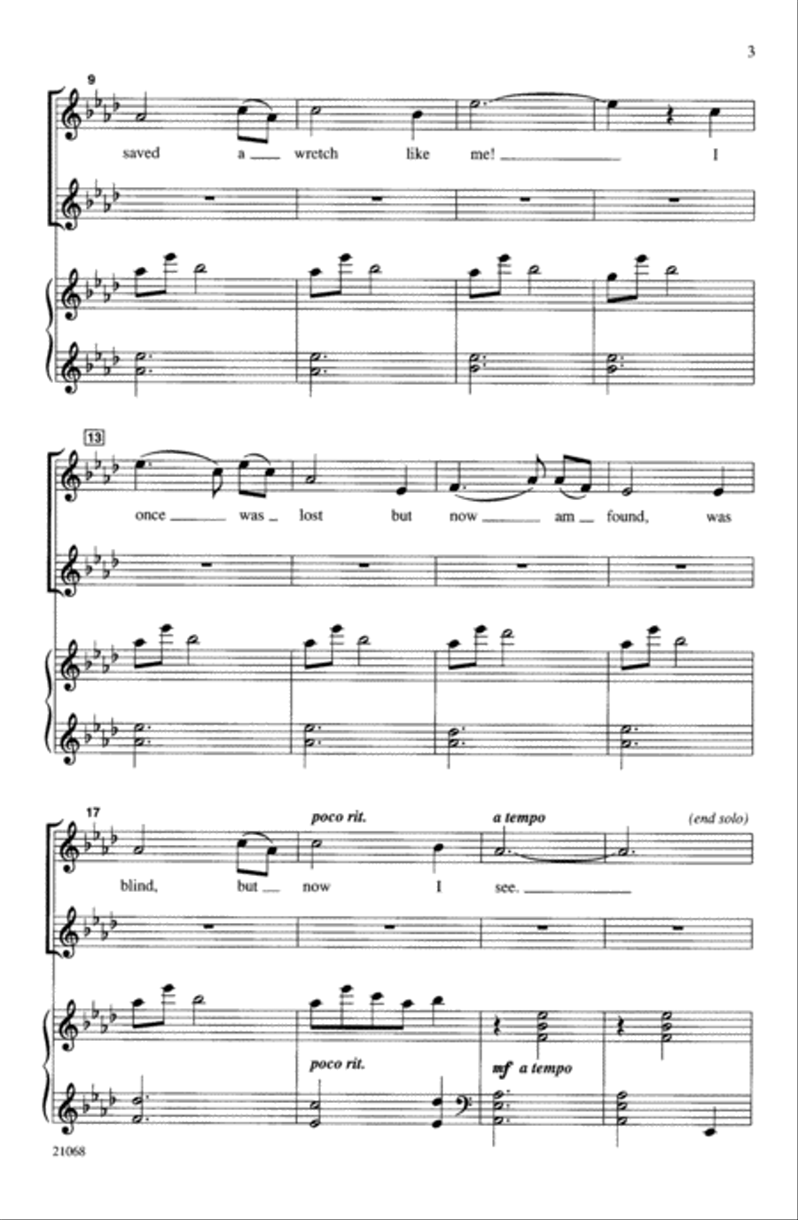 Amazing Grace Choir scores gallery preview page 2
