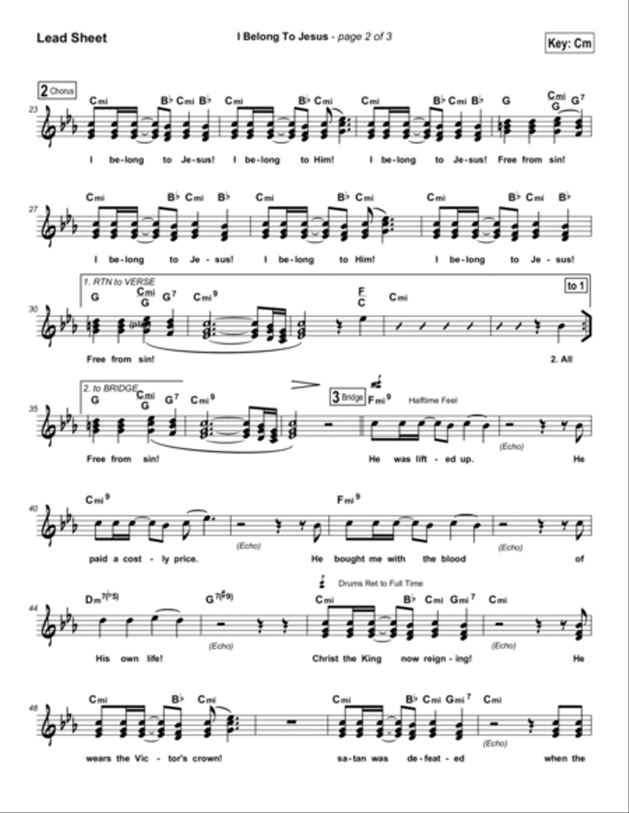 I Belong to Jesus I Belong to Jesus Piano scores gallery preview page 2