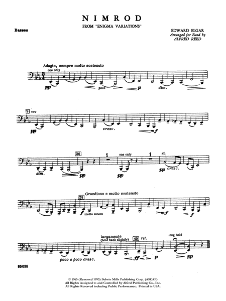 Nimrod (from Elgar's Variations): Tuba