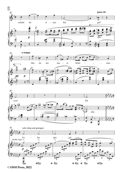 Richard Strauss-O Schröpferschwarm,o Händlerkreis,in C Major,Op.66 No.12,for Voice and Piano
