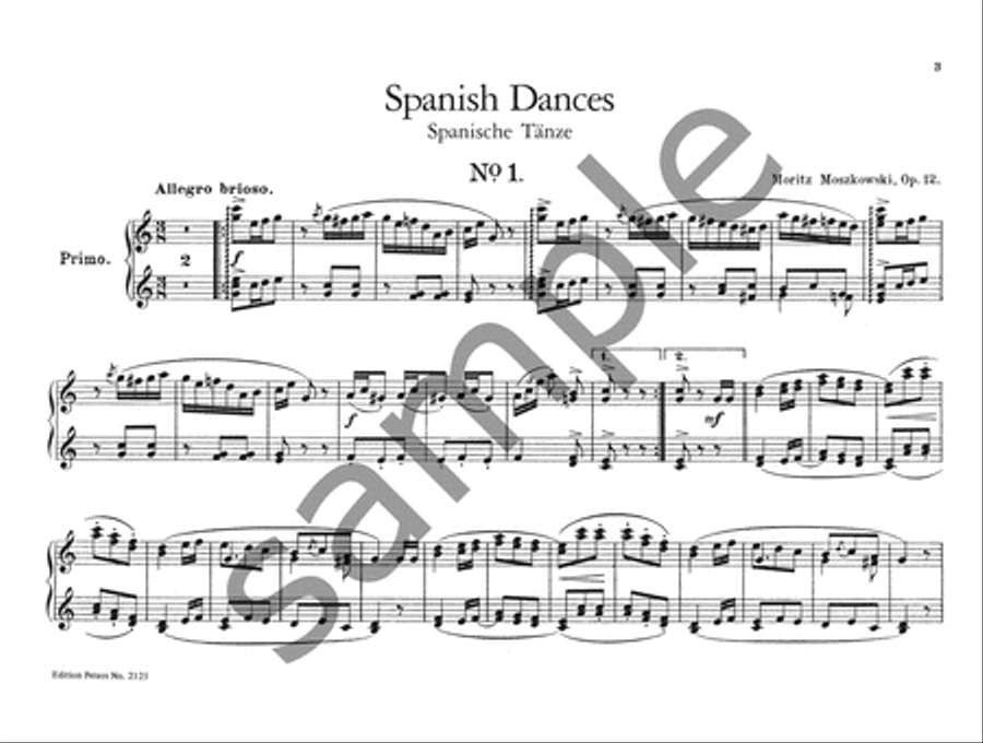 Spanish Dances Op. 12 for Piano Duet Piano Duet scores gallery preview page 3
