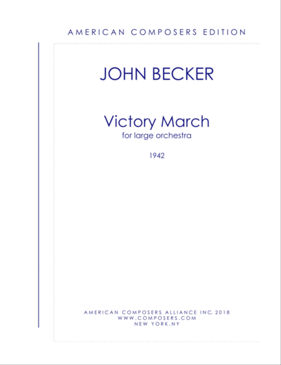 [Becker] Victory March Full Orchestra scores gallery preview page 1