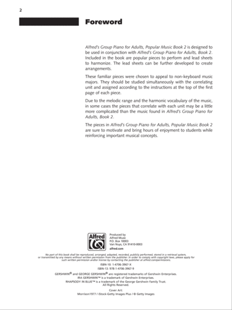 Alfred's Group Piano for Adults: Popular Music Books 1 & 2 Piano Method scores gallery preview page 6