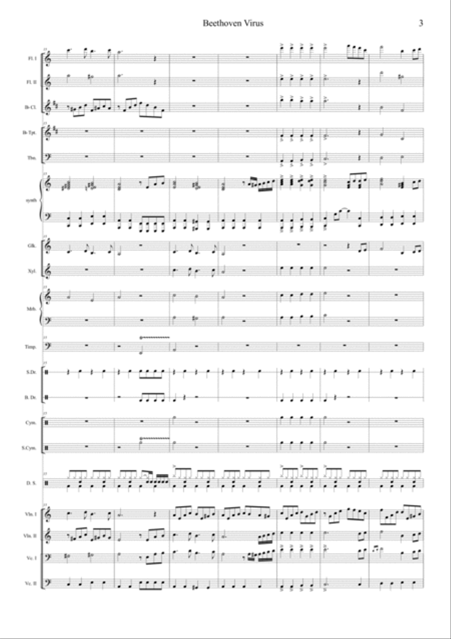 Beethoven Virus Orchestra scores gallery preview page 3