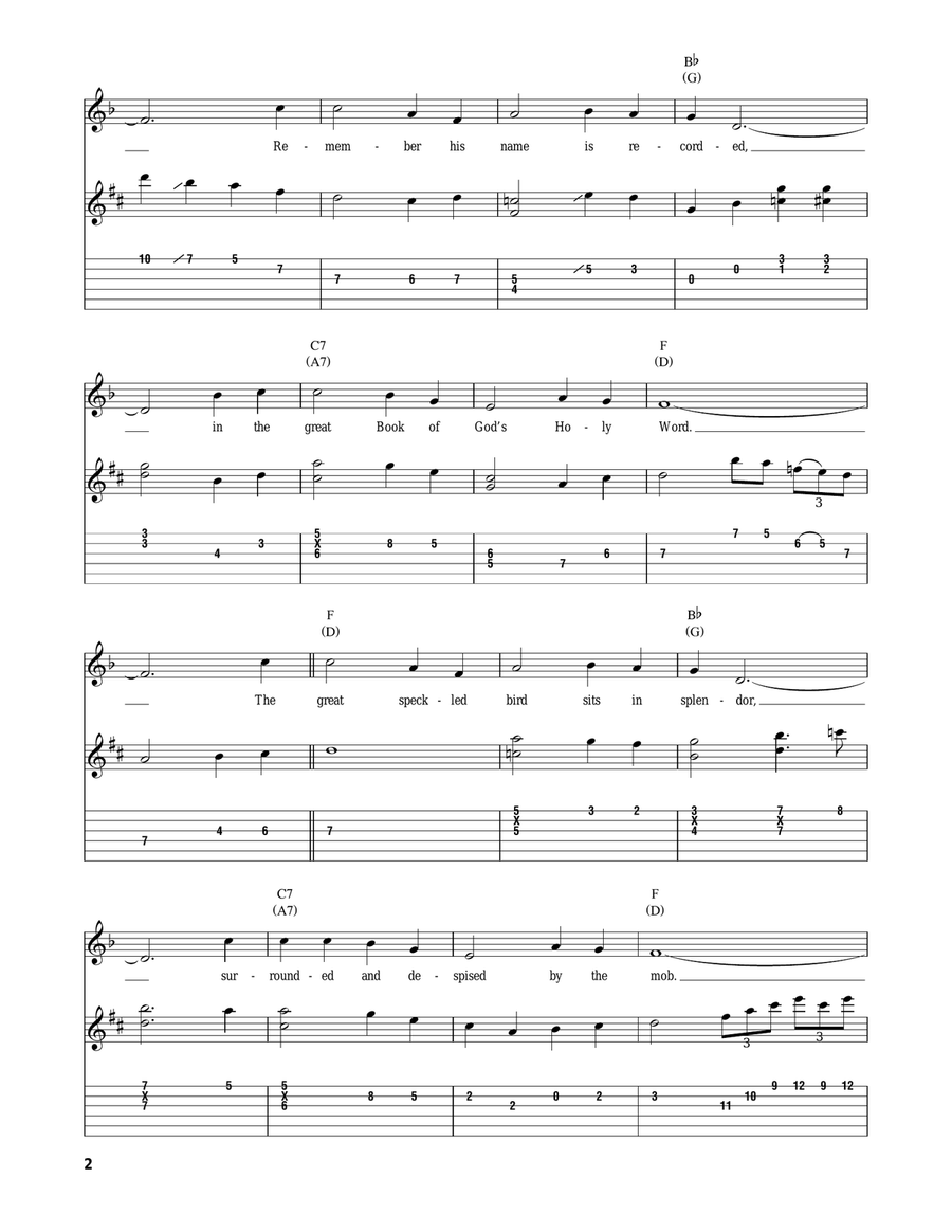 Great Speckled Bird Acoustic Guitar scores gallery preview page 2