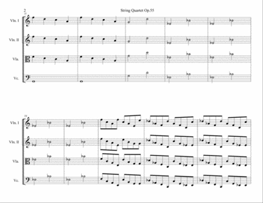 string quartet opus 55 string quartet opus 55 String Quartet scores gallery preview page 2
