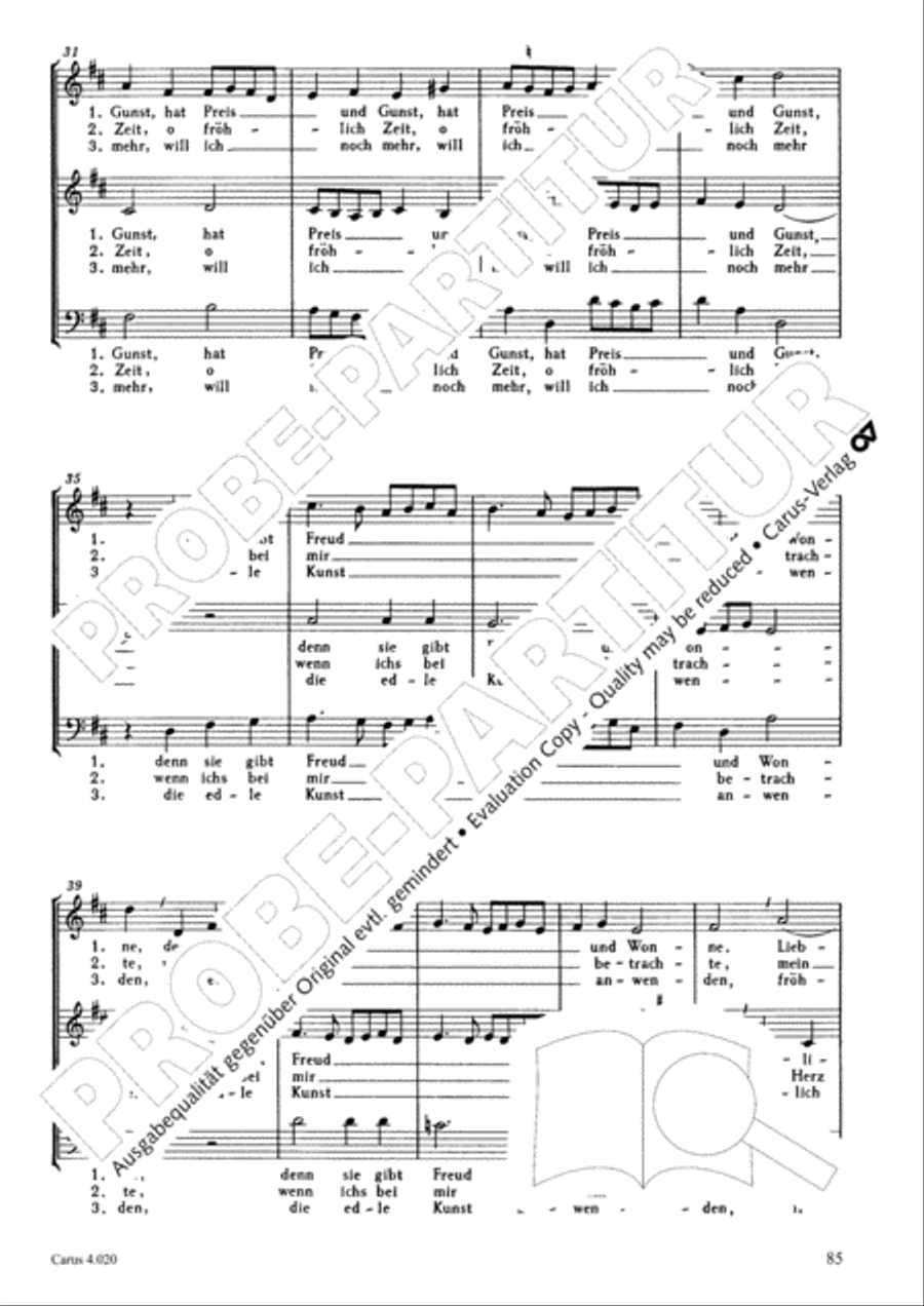 Calvisius: Tricinia. Psalmen und Motetten zu drei Stimmen Choir scores gallery preview page 86