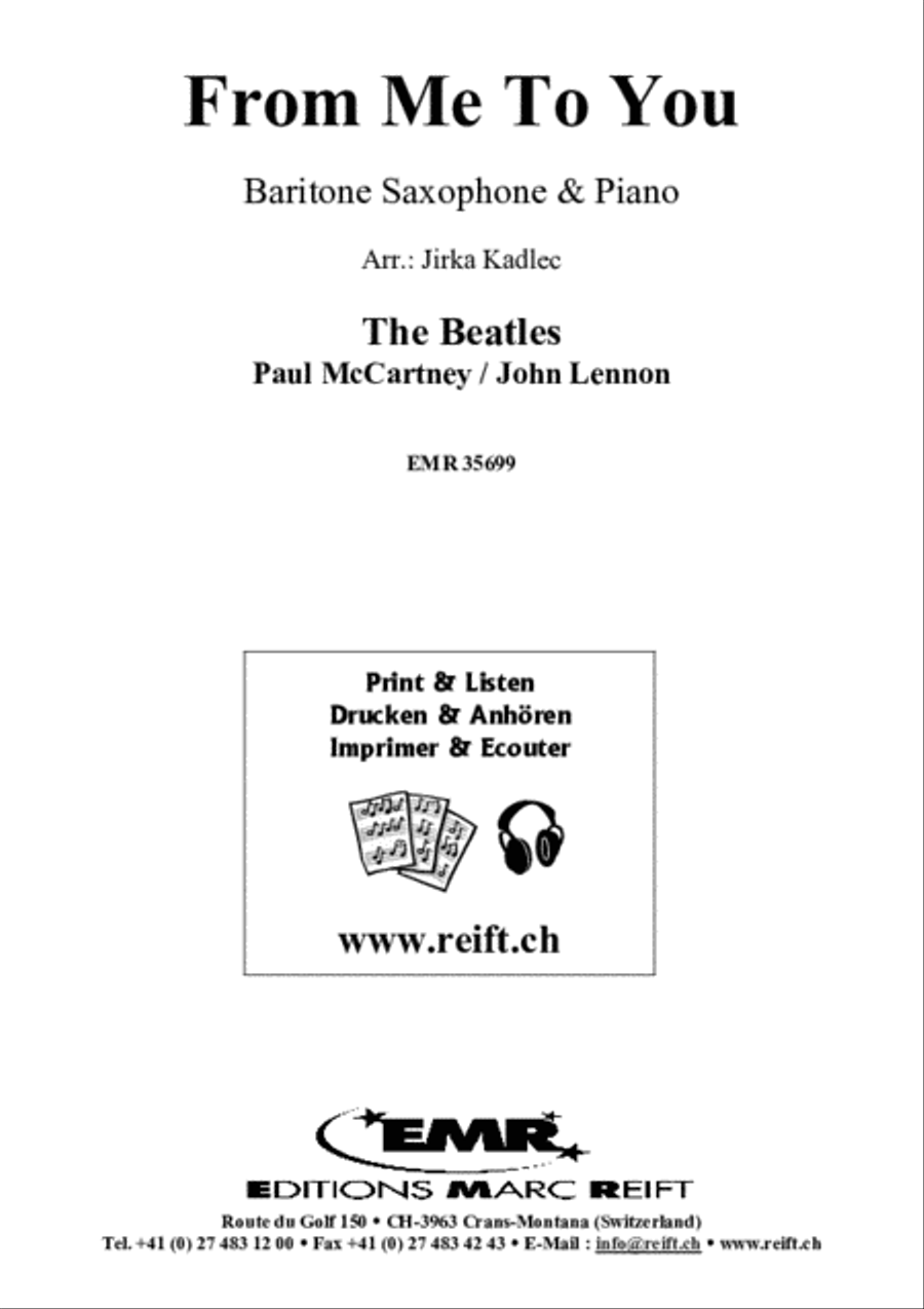 From Me To You From Me To You Baritone Saxophone scores gallery preview page 2