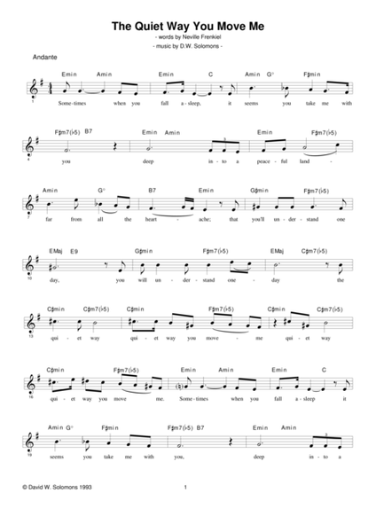 The Quiet way you move me for soprano and guitar chord names image number null