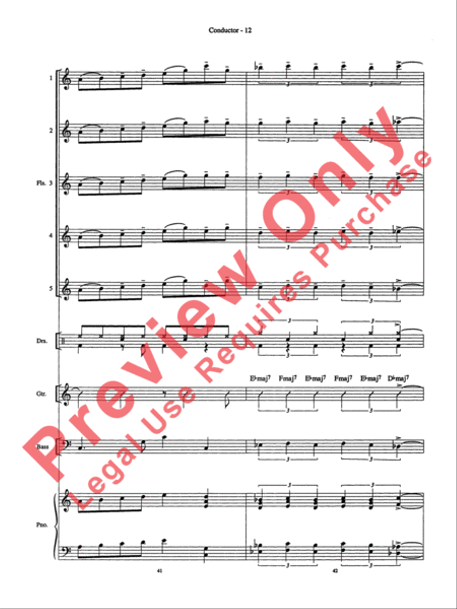 Night and Day Night and Day Flute Choir scores gallery preview page 13