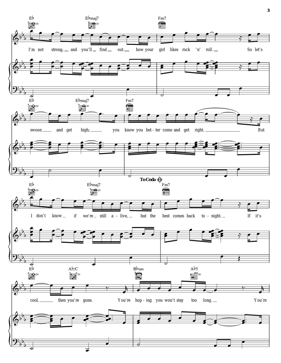 Song 6 Piano, Vocal, Guitar scores gallery preview page 3