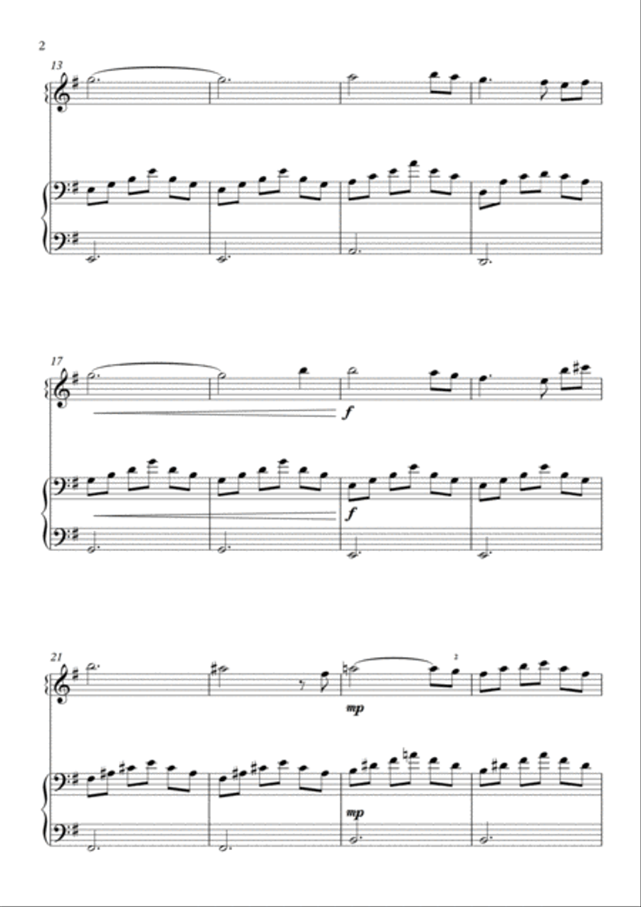 Ave Maria - Schubert for violin and piano G Major Violin Solo scores gallery preview page 3