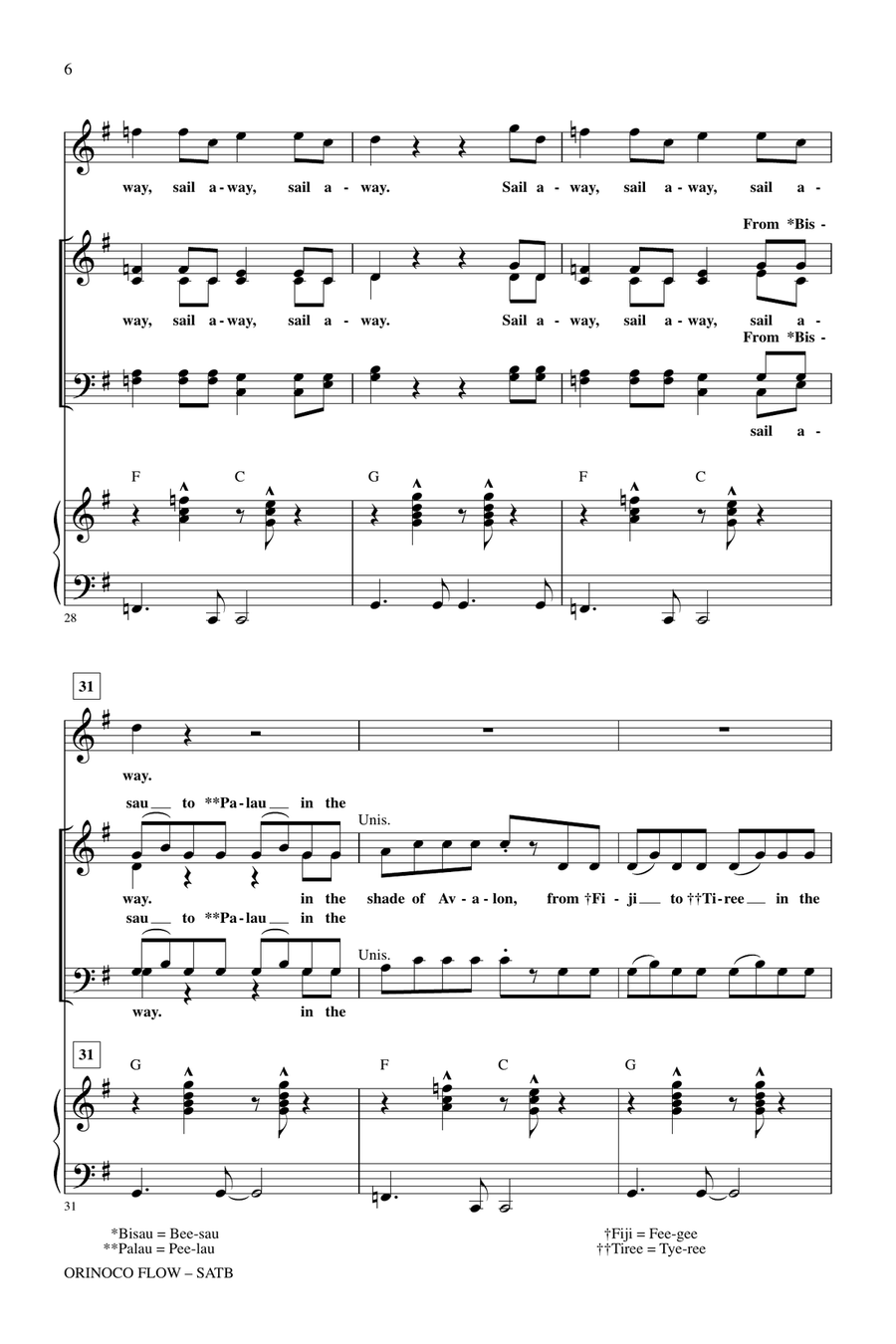 Orinoco Flow (arr. Kirby Shaw) 4-Part scores gallery preview page 5