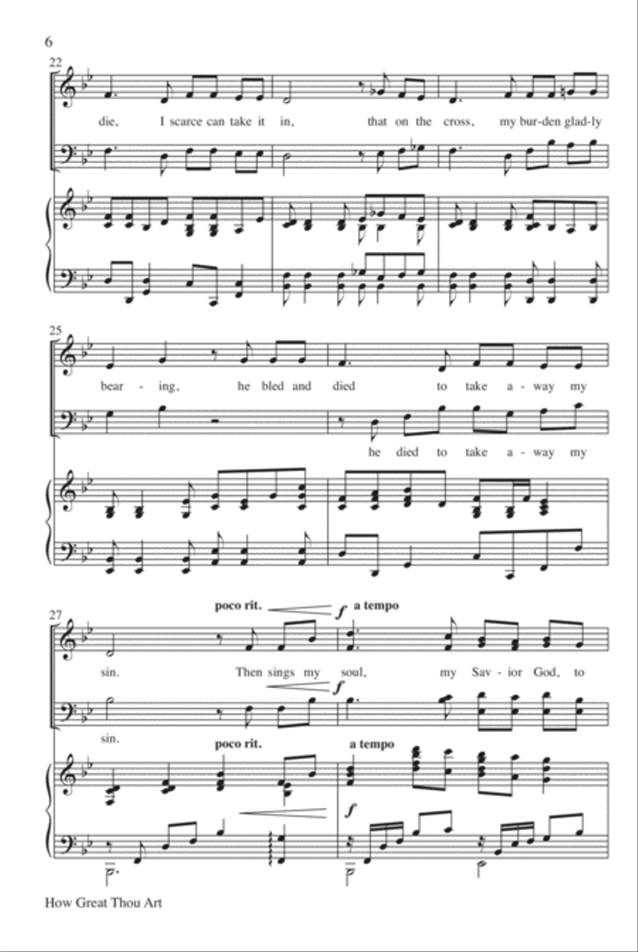 How Great Thou Art 4-Part scores gallery preview page 7