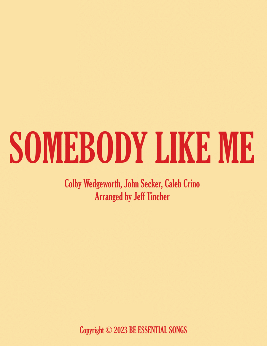 Somebody Like Me Piano, Vocal, Guitar scores gallery preview page 1