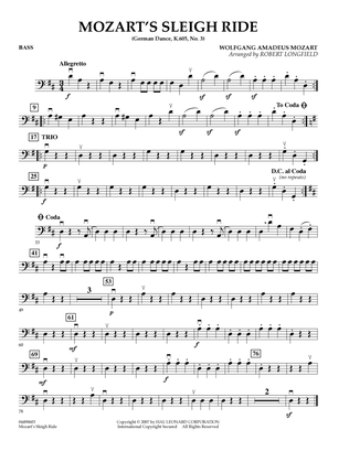 Mozart's Sleigh Ride (German Dance, K.605, No.3) - Bass