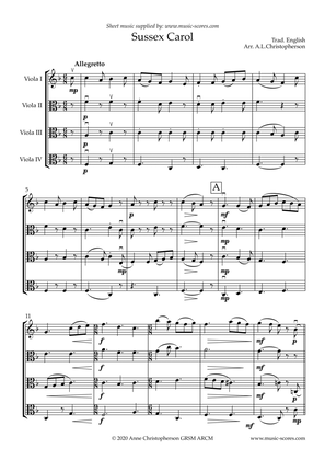 Book cover for The Sussex Carol - 4 Violas