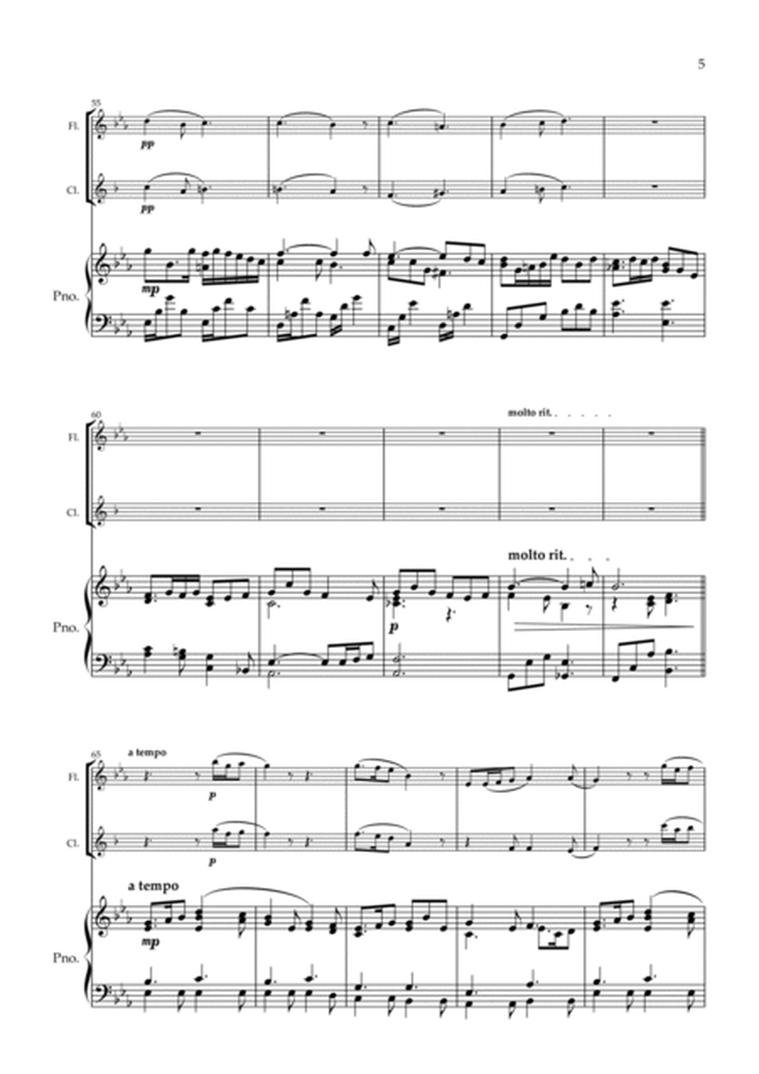 "Barcarolle" Original For Flute, Clarinet and Piano. image number null