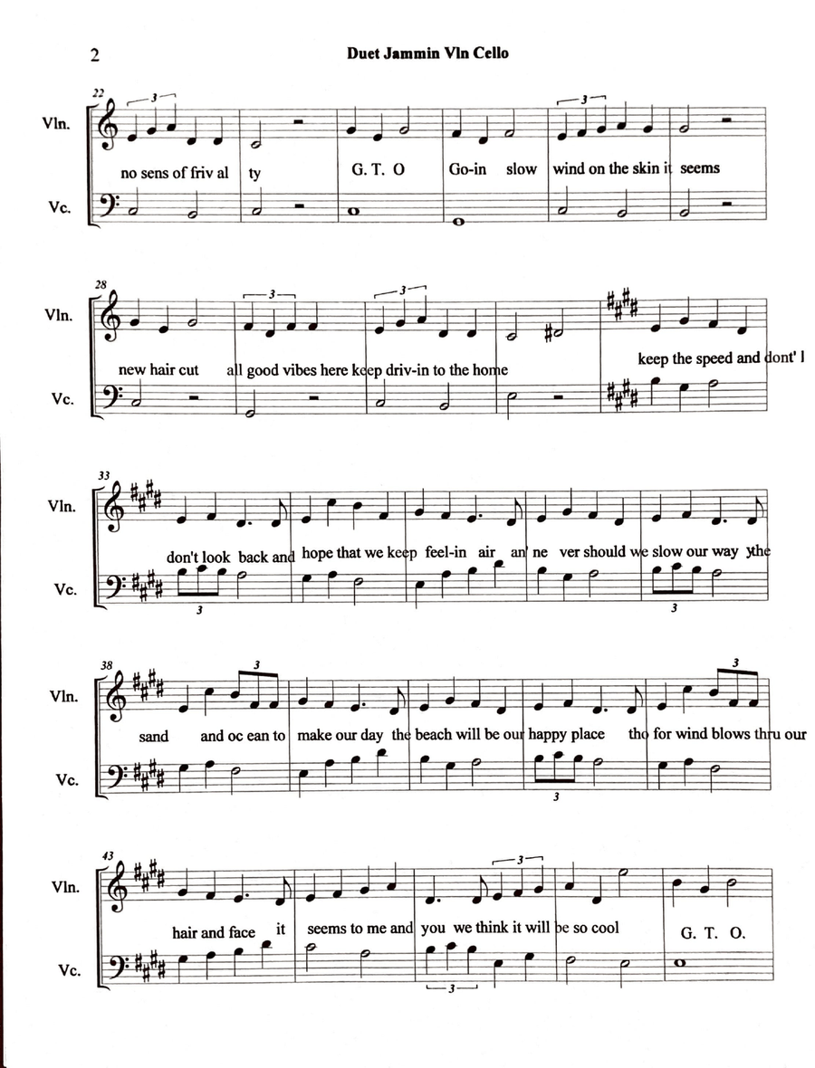 Cruising my GTO Cruising my GTO Piano scores gallery preview page 2