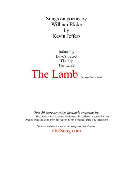 The Lamb (poem by William Blake) image number null