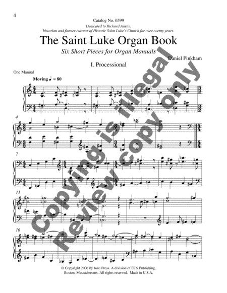 The St. Luke Organ Book