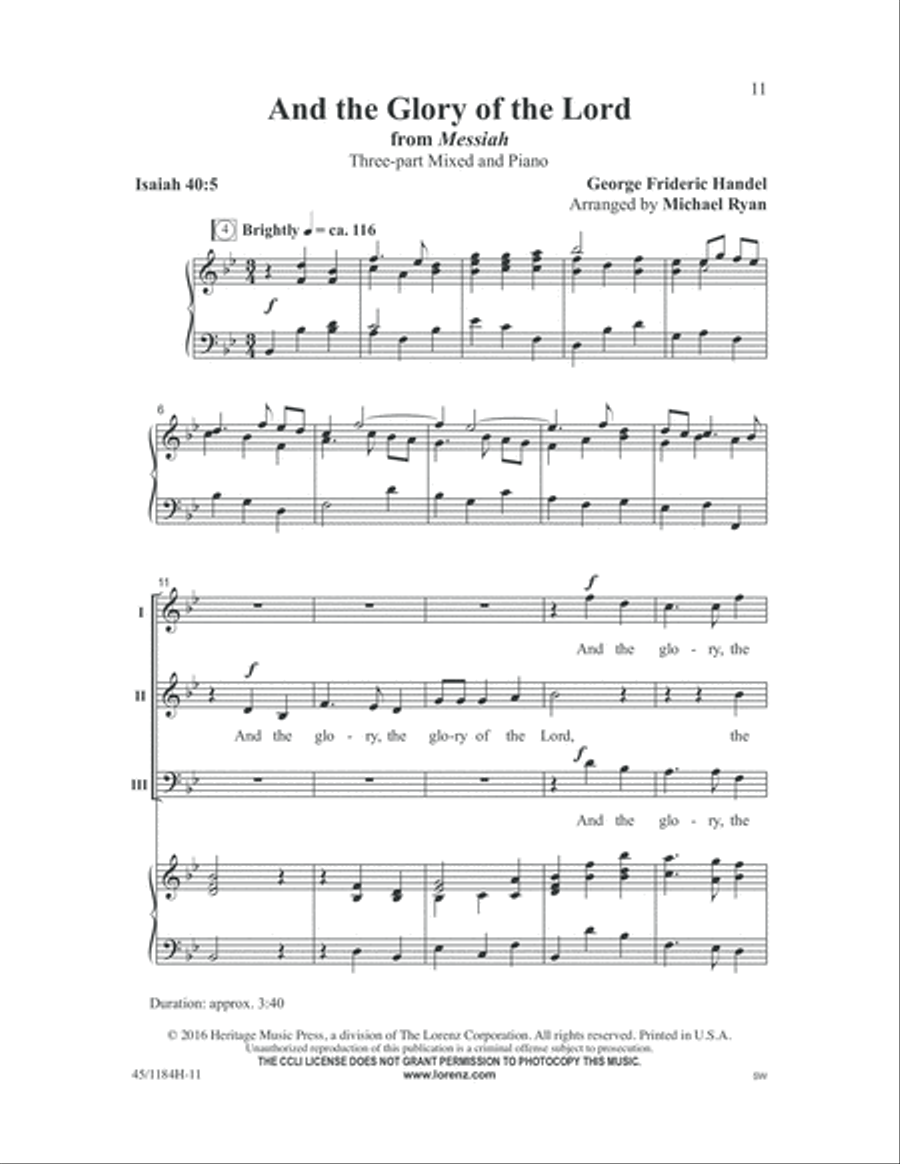 Messiah Messiah 3-Part scores gallery preview page 11