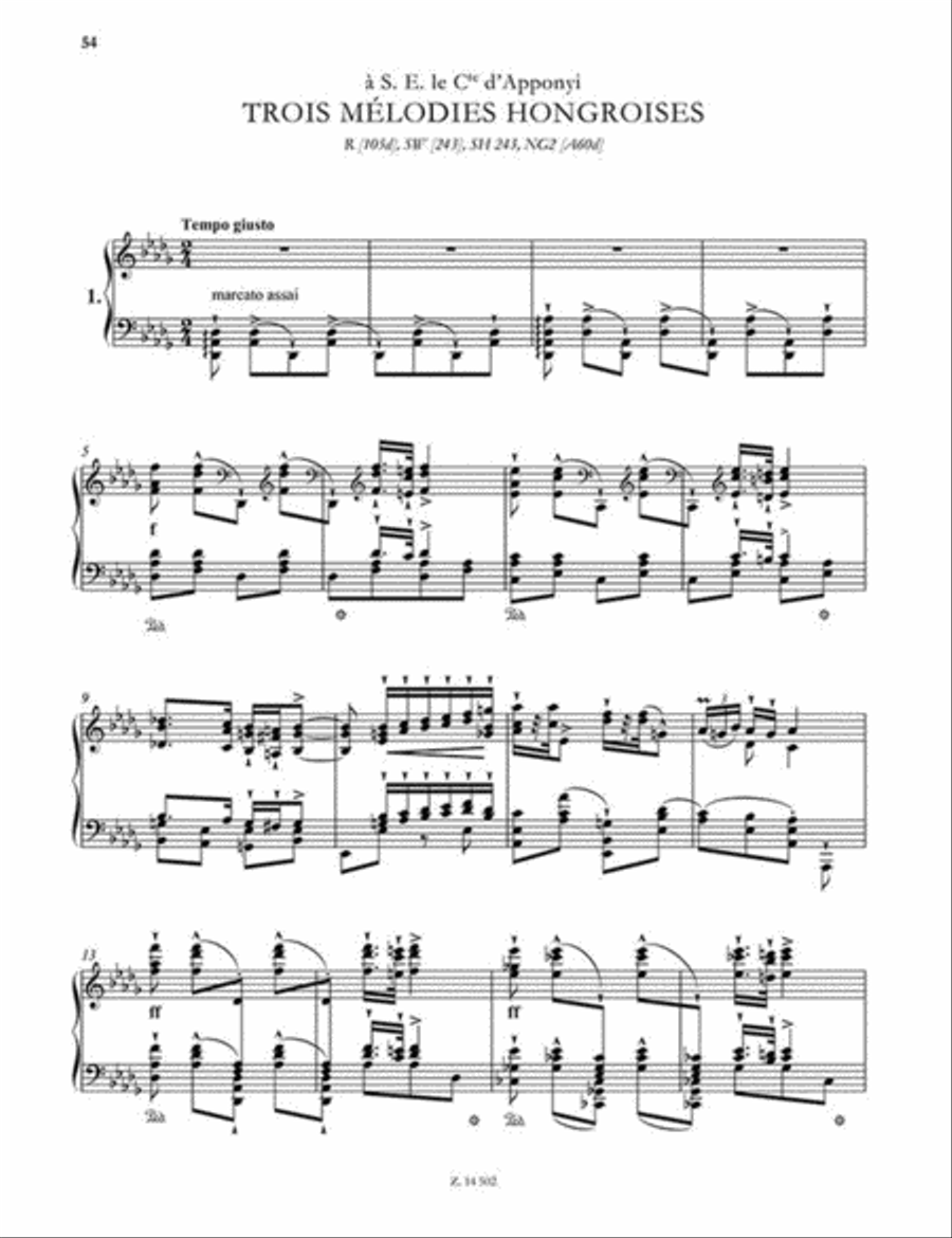 Ungarische National-melodien and Other Songs Piano Solo scores gallery preview page 2