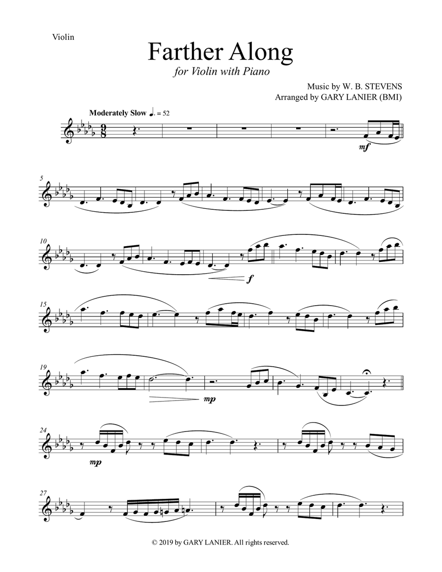 3 GREAT GOSPEL SONGS (for Violin with Piano - Instrument Part included) Violin Solo scores gallery preview page 6