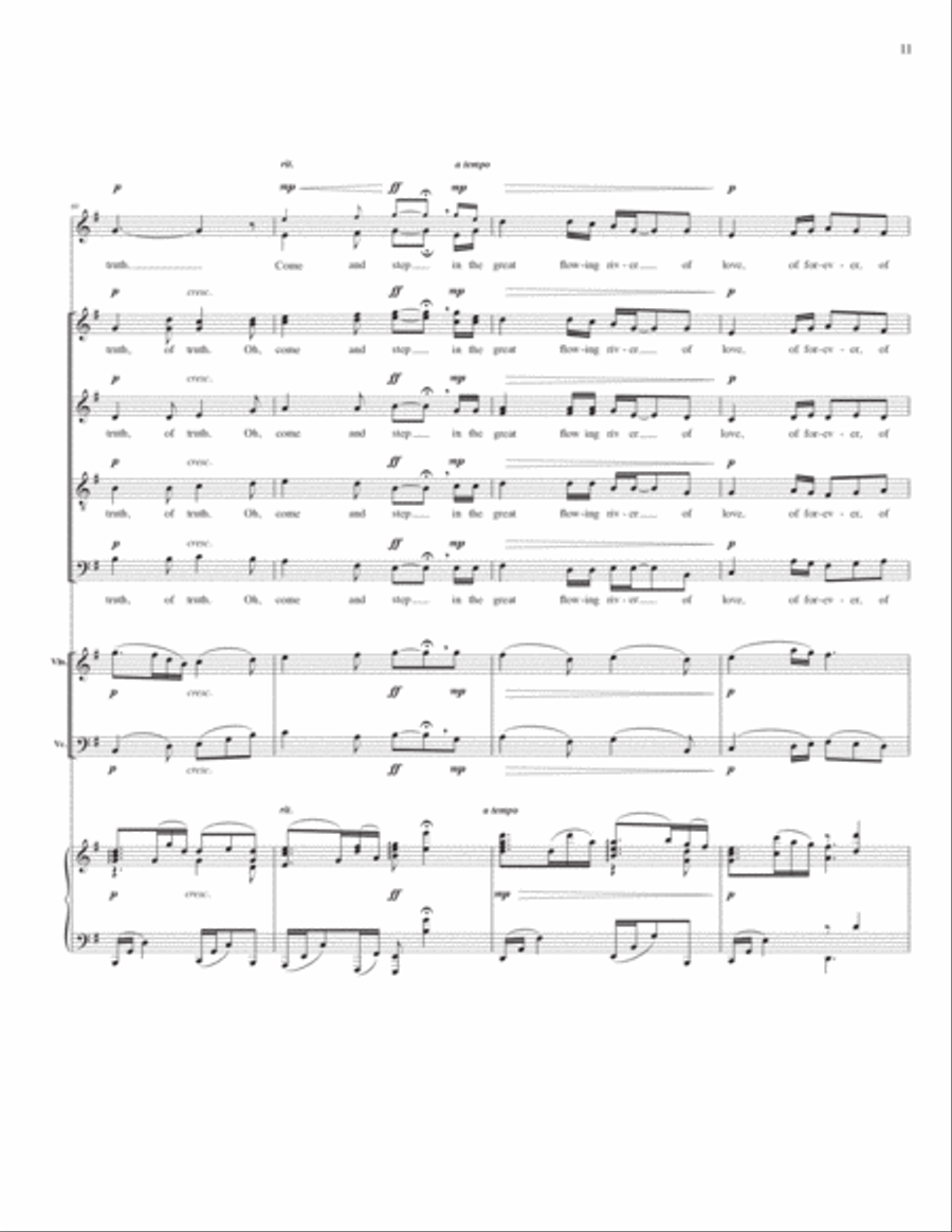 Great Flowing River (for SATB) - Full Score 4-Part scores gallery preview page 11