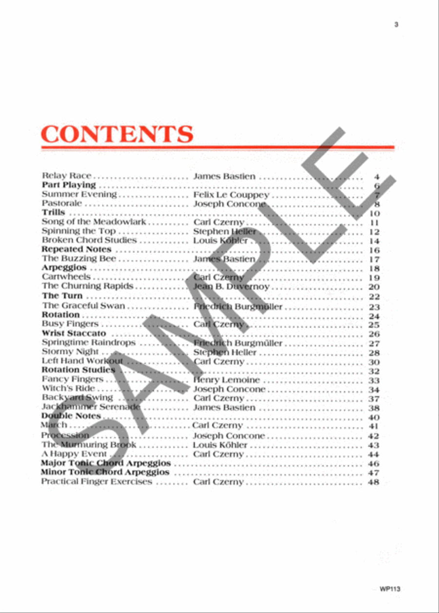 Intermediate Technic, Level 3 Piano Method scores gallery preview page 2