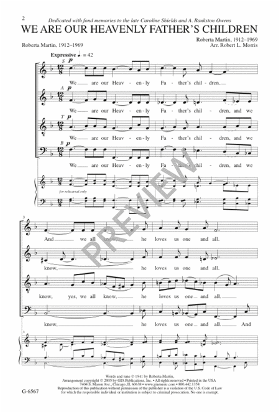 Trinity: Three Choral Meditations Based on Gospel Songs 4-Part scores gallery preview page 2