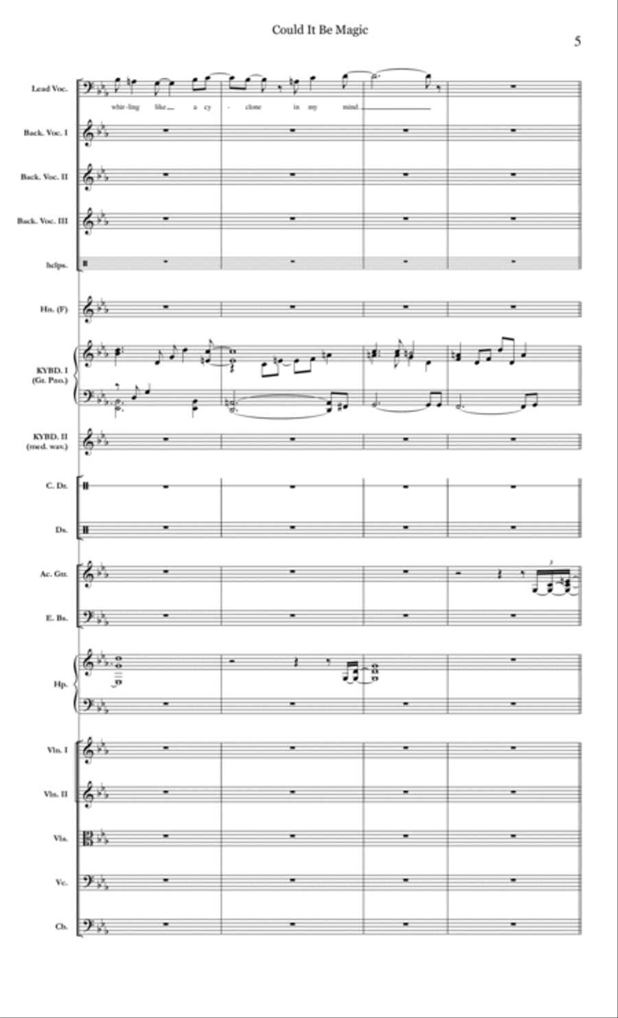 Could It Be Magic Full Orchestra scores gallery preview page 5
