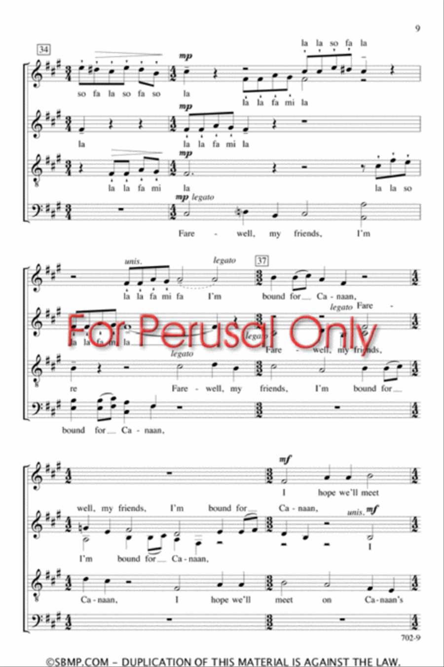 Long Time Trav'ling - SATB divisi Octavo Divisi scores gallery preview page 8