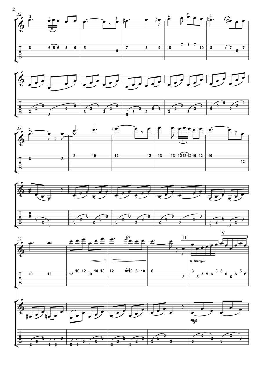Plaisir d'Amour Guitar duet Acoustic Guitar scores gallery preview page 2