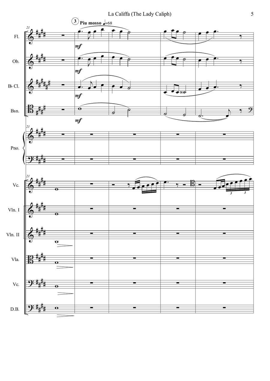 La Califfa La Califfa Chamber Orchestra scores gallery preview page 6