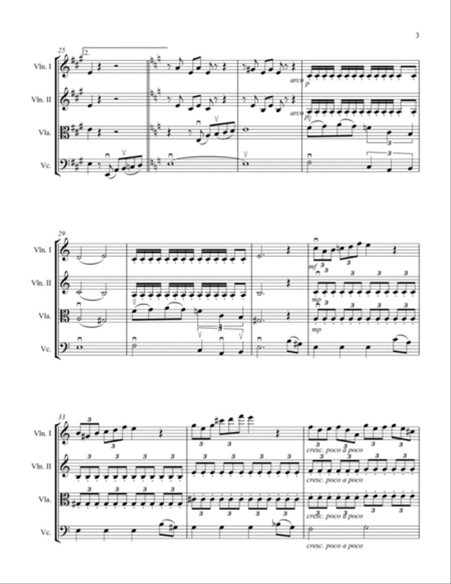 Romanza Piccola String Quartet scores gallery preview page 3