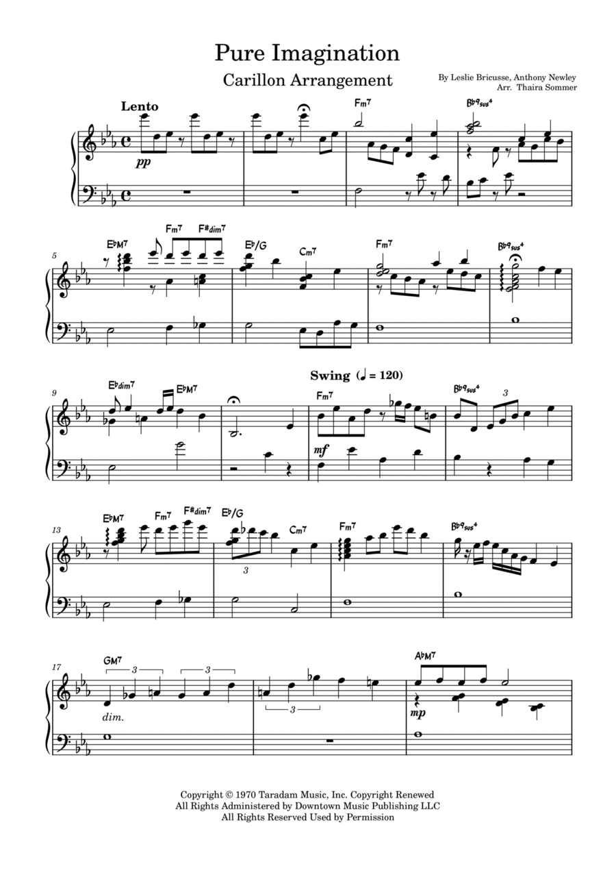 Pure Imagination Carillon scores gallery preview page 1