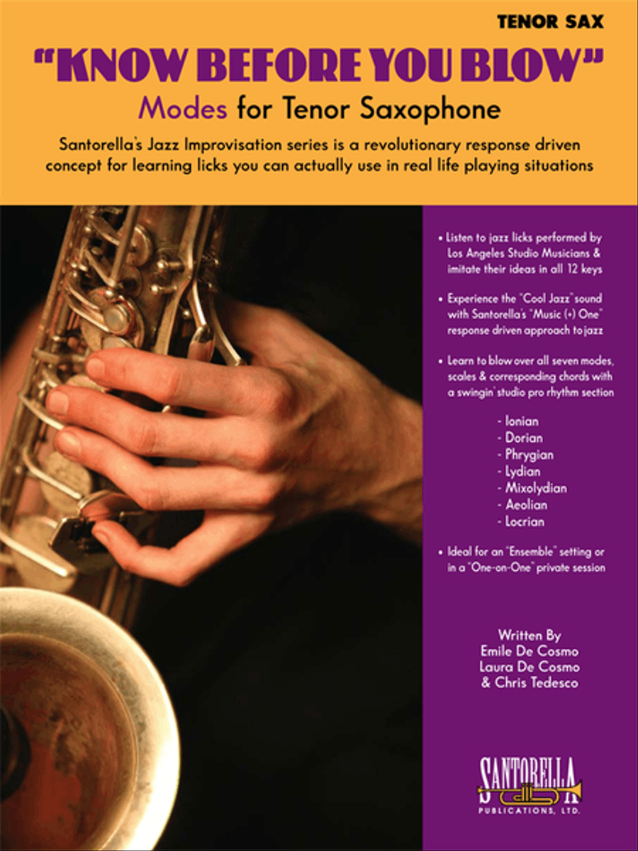 Know Before You Blow - Jazz Modes for Tenor Sax with CD Tenor Saxophone scores gallery preview page 1